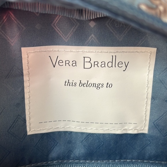 Vera Bradley Essential Large Backpack Cat’s Meow Steal Blue - Picture 10 of 13